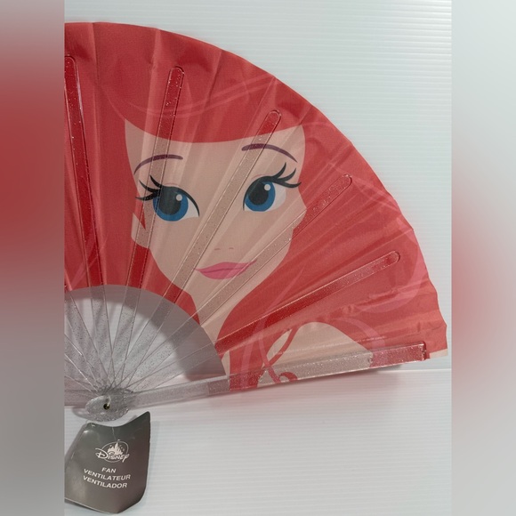 Little Mermaid Fan/Disney Ariel The Little Mermaid Retired Jumbo Hand Fan - Picture 5 of 14